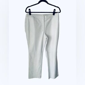 Vintage White Leather Pants 12 Large Designer JDS Collections 90s 80s Y2K